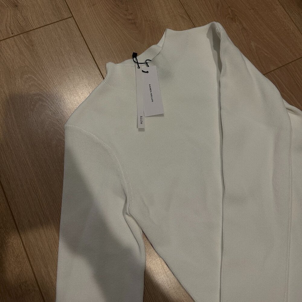 KAREN MILLEN Knit Sheer Skirt Maxi Dress Petite